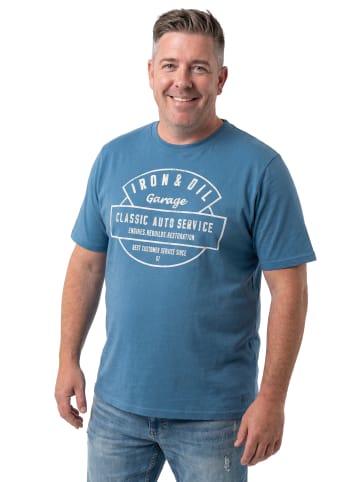 Men Plus Kurzarm T-Shirt in nachtblau