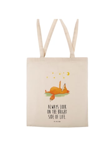 Mr. & Mrs. Panda Shopping Tasche Fuchs Sterne mit Spruch in Creme