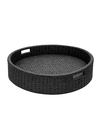 relaxdays Schwimmendes Tablett in Schwarz - (H)20 x Ø80 cm