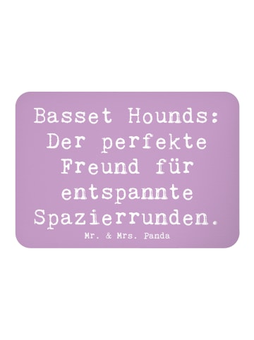 Mr. & Mrs. Panda Magnet Spruch Basset Hound Freund mit Spruch in Lavendeltraum