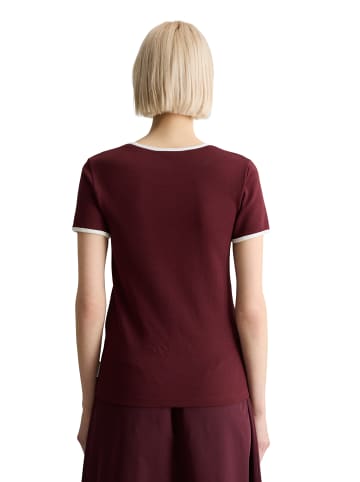 Marc O'Polo DENIM T-Shirt mit Struktur slim in Dark Red