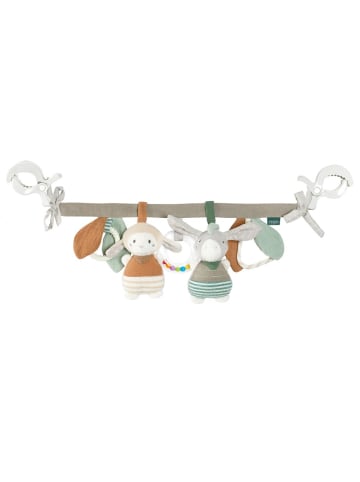 Fehn Kinderwagenkette mit Rassel & Quietsche - in grau,bunt