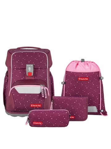 Step by Step Basis - Schulranzen Set 4tlg. (Green Grafics) in Berry Stars