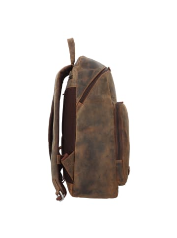 Plevier Hertz Daypack Leder 45 cm Laptopfach dunkelbraun