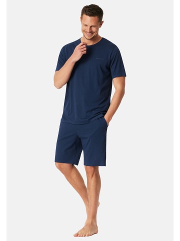 Schiesser Schlafanzug Modern Bonded in Admiral