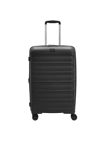 D&N Travel Line 4700+ - 4-Rollen-Trolley M 68 cm erw. (schwarz) in schwarz