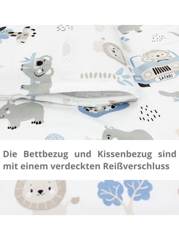 TupTam Unisex Baby Wiegenset 4-teilig in blau/grau