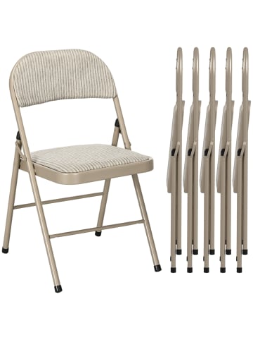 HOMCOM Klappstuhl-45L x 46B x 78H cm-Beige