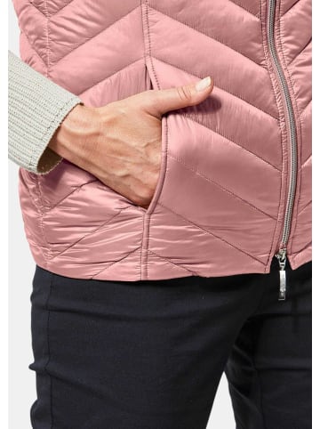 GOLDNER Kurzgröße:  Weste mit leichter Wattierung in altrosé