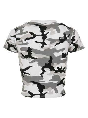 Urban Classics Cropped T-Shirts in snow camo