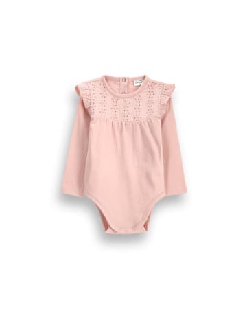 Coccodrillo Langarm-Body in gedämpftes Rosa