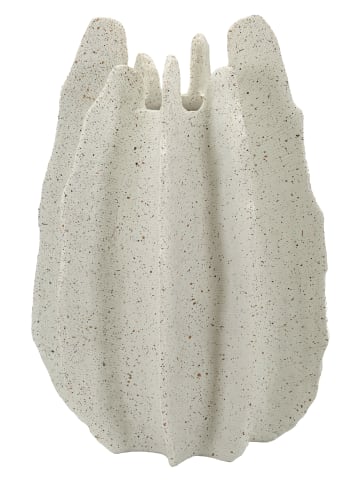 Mauro Ferretti Vase aus cremefarbenem Kunstharz, Ø 26 x 40 cm