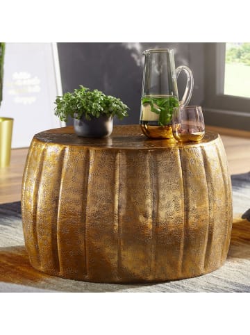 KADIMA DESIGN Couchtisch 60x36x60 cm Aluminium Beistelltisch orientalisch