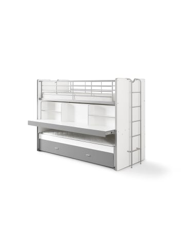 58 aufm Kessel HOCHBETT Kalinda 222x161x102 aus Holzwerkstoff+Metall Weiß/Silbergrau
