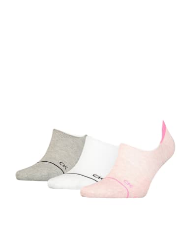 Calvin Klein Socken 3er Pack in Grau/Weiß/Rosa