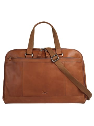 Sansibar Reisetasche echt Leder in cognac