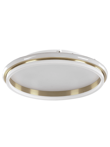 Beliani Deckenleuchten TAPING in Weiß/Gold - (W) 64 x (H) 7 x (L) 64 cm