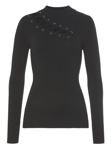 Melrose Stehkragenpullover in schwarz