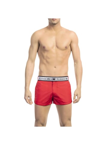 Bikkembergs Rot Schwarz Polyamid Herren Badeanzug