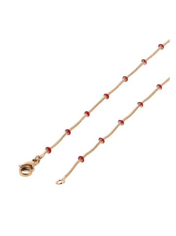 faina Women Chain Necklace in ROSE GOLD RED