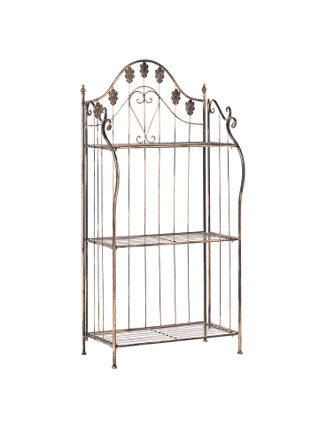 Beliani Badezimmerregal VISANO in Schwarz - (W) 59 x (H) 123 x (L) 30 cm