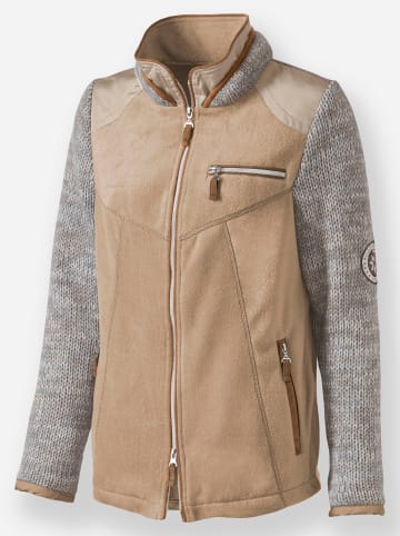 WITT WEIDEN Fleece-Jacke in sand-meliert