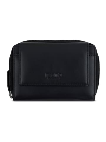 mano Don Andrea Geldbörse RFID Schutz Leder 14 cm in schwarz