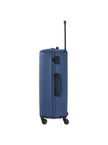 travelite Bali - 4-Rollen-Trolley L 77 cm (weiß/cognac) in blau