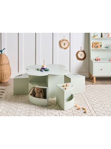 Beliani Kindertisch mit Stühlen TIBOO in Grün