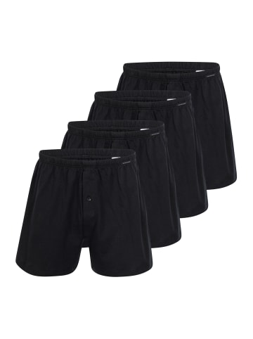 Schiesser Boxershorts Singel-Jersey in Schwarz