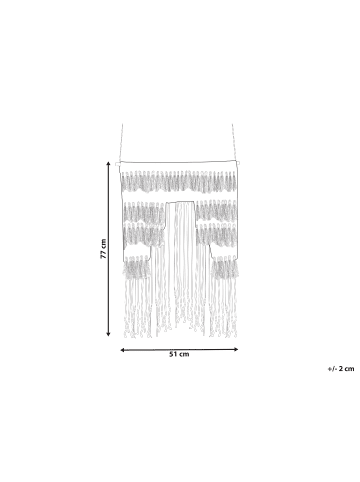 Beliani Wandbehang NADRA in Blau - (W) 51 x (H) 77 x (L) 1 cm
