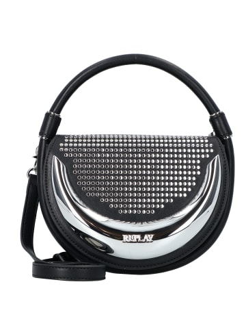 Replay Handtasche Leder 21 cm in black