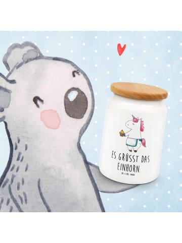 Mr. & Mrs. Panda Dose Einhorn Muffin mit Spruch in Weiß