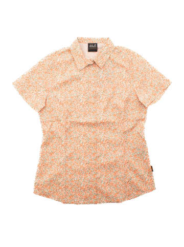 Jack Wolfskin Bluse Sonora Millefleur Shirt Damen kurzarm Bluse Outdoor in Orange