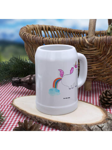 Mr. & Mrs. Panda Tonkrug Einhorn Pupsen ohne Spruch in Weiß