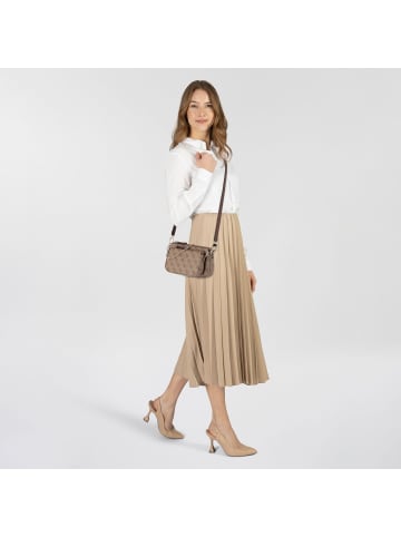 Guess Noelle II Schultertasche 24 cm in latte logo-brown