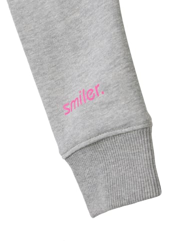 smiler. Kapuzensweatshirt Happy. in GRAU