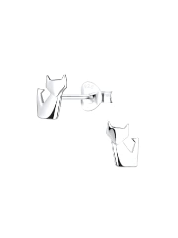 Alexander York Ohrringe, Ohrstecker ORIGAMI FUCHS sitzend in 925 Sterling Silber, 2-tlg.