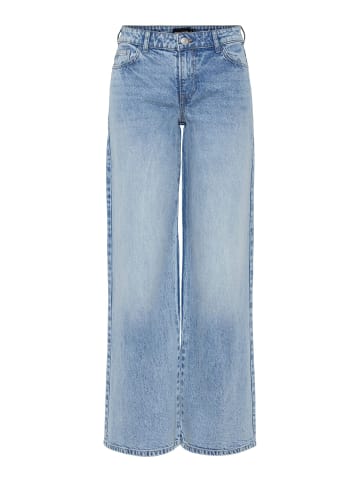 Pieces Wide Fit Jeans in Light Blue Denim