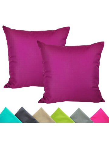 JACK 2er Set Outdoor Kissenhülle 40x40cm Uni in Beere