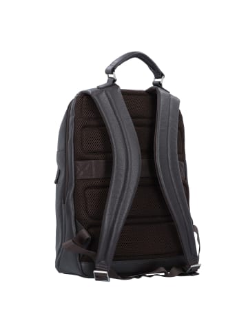 Piquadro Vibe Rucksack Leder 42.5 cm Laptopfach in dark brown