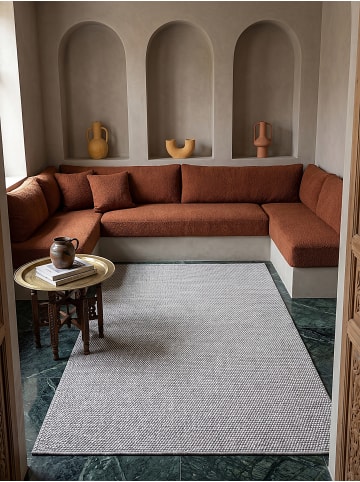 KADIMA DESIGN Teppichläufer Uni pflegeleicht Wohnzimmer Schlafzimmer Flur Esszimmer in Grau
