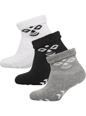 Hummel Lange Socken Snubbie Socks 3 Pk in BLACK/GREY MELANGE/WHITE