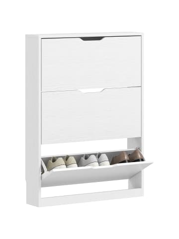 HOMCOM Schuhschrank in Weiß 80L x 17B x 108H cm