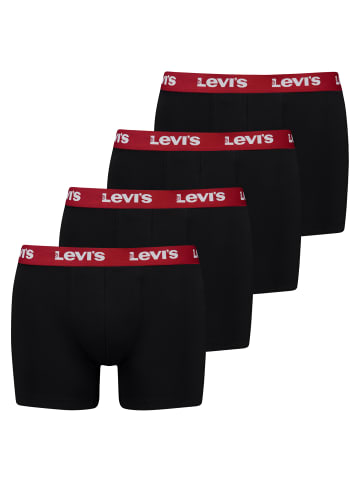 Levis 4er Pack Repeat Logo Boxer Briefs in Schwarz