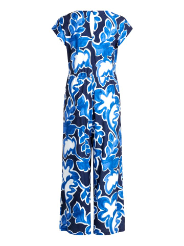 BETTY & CO Jumpsuit kurzarm in Weiß/Dunkelblau