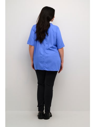 KAFFE curve Kurzarm-Bluse KCtine A-shape in Ultramarine
