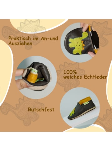 Sayoyo Baby Krabbelschuhe aus Leder, weiche Lauflernschuhe mit rutschfester Sohle 