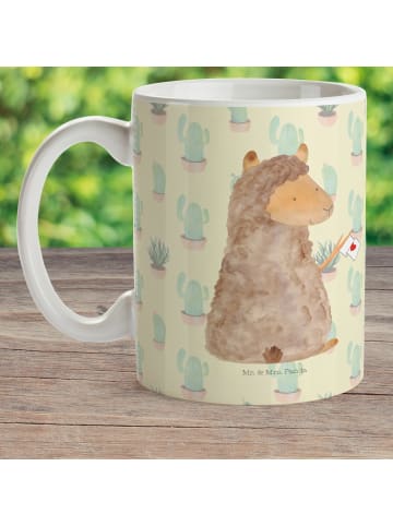 Mr. & Mrs. Panda Kindertasse Alpaka Fahne ohne Spruch in Kaktus Grün