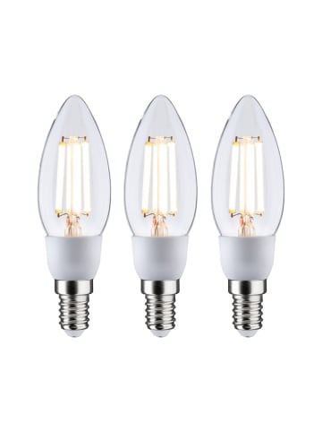 paulmann LED Eco-Line 3er Pack Kerze E14 525lm 2,5W 3000K klar 230V A